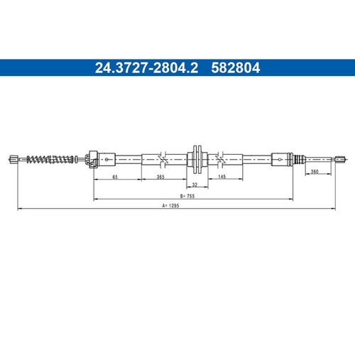Ate handbremsseil 1295mm - ate,