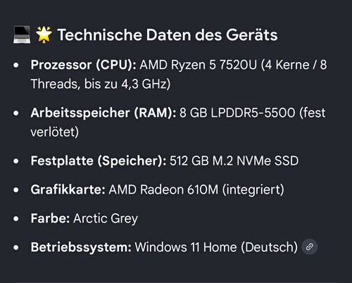 Lenovo ryzen 5 7520u - 7520u, 8gb