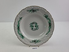 Teller Ilmenau Henneberg Porzellan Ming Drache grün Edelweiß Relief #258171
