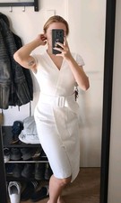 Hugo Boss Weißes Etuikleid