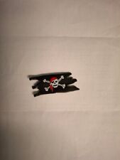 1 x schwarze Piratenflagge / Fahne mit Totenkopf / teilfarbig für Piratenschiffe