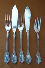 antikes Fisch Besteck 5tlg