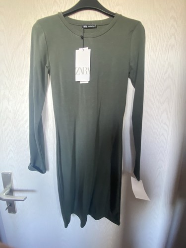 Zara khaki kleid minikleid - zara,