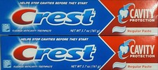 CREST CAVITY Protection 'Regular' Flouride Anticavity Toothpaste 2x161gr =322 gr