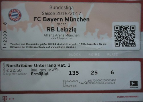 Ticket bundesliga 2016 fc - ticket,