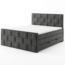 Boxspringbett - grau - H3 -