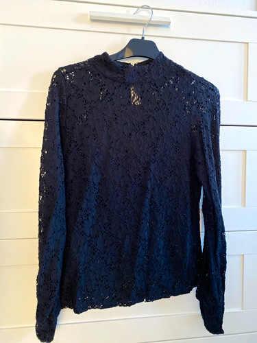 Damen spitzenbluse schwarz - spitzenbluse,