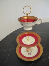 Weihnachts-Gebäckständer Porzellan Etagere Tafelaufsatz 3-Stöckig Handarbeit