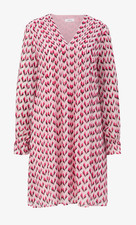 S.Oliver Kleid Chiffonkleid zartrosa Langarm V-Ausschnitt Gr 44 NEU