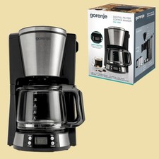 Gorenje CM15BK Glaskrug-Kaffeemaschine - 12 Tassen - 1000W - Edelstahl/schwarz