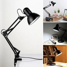 Retro Schreibtischlampe E27 Arbeitslampe Gelenkarm Leselampe Tischlampe+CLIP