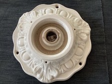 Antike Wand- oder Deckenlampe Rosette Porzellan aus der Jahrhundertwende