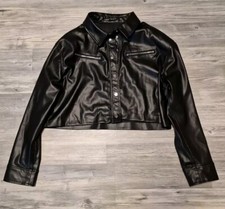 Damen Leder Jacke - Bershka - Gr. L - Neu 