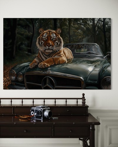 Leinwand bild oldtimer tiger - oldtimer,