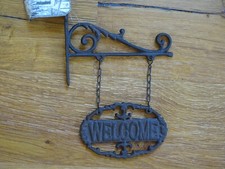 Welcome Schild mit Ausleger