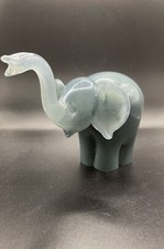 Vintage Glas Figur Elephant Elefant Signiert Top Zustand 9 X 15 X 9 Cm 750 Gramm