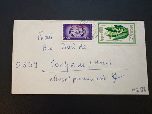 Ddr brief diverse frankatur - brief,