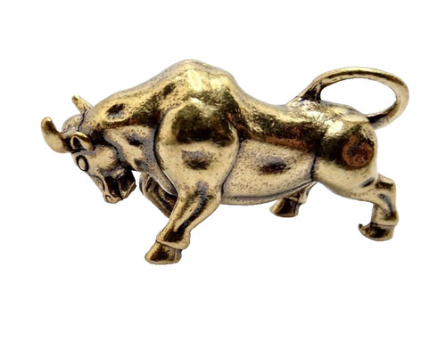 Kupfer messing figur stier - kupfer,
