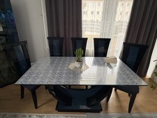 Blauer Esstisch Handgemacht In