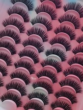 20 Paar HL09 3D Echthaar Wimpern 100% Mink Lashes Fake False Faux Eyelashes 