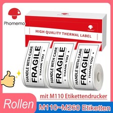 M102/M110/M220 Thermo Etikettendrucker Bluetooth Barcode Beschriftungsbänder