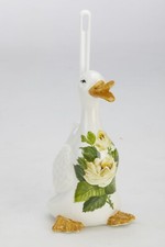 BASSANO WC-Ente Toilettenbürste Bürstengarnitur Blumendekor italienische Keramik