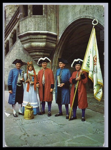 Ansichtskarte halloren gruppe - ansichtskarte, halloren-gruppe
