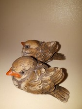 Dipinto A Mano Faro Vögel Spatzen Jungvögel Handbemalt Made in Italy Zertifikat 