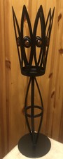Partylite Pillar Kerzen Halter „Abura“ 50 cm Metall schwarz Deko für Stumpen