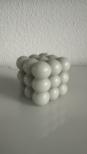 Bubble kerze grau - grau,