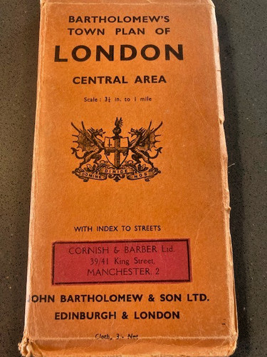 Seltene 1940er faltkarte - 1940er, stoff