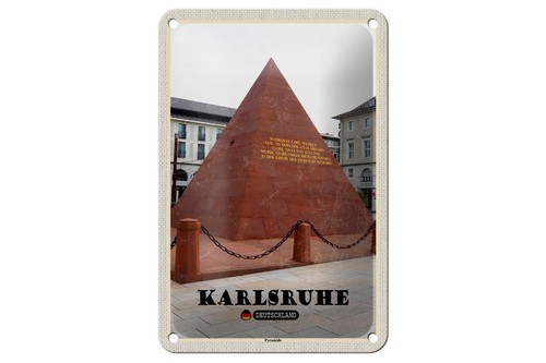 Blechschild städte karlsruhe - blechschild,