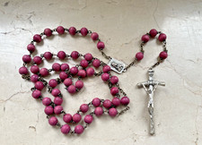 Rosenkranz Holz  Perlen mit Pastoral Kreuz Johannes Paul II