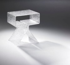 Beistelltisch  aus Acrylglas -Material Acryl Struktur - Diamant - Optik