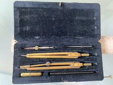 Uraltes Zeichenset, 6-Teilig mit Originaletui s. Foto