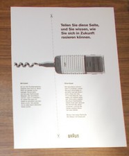 Seltene Werbung vintage BRAUN VARIO 3 UNIVERSAL L Rasierer ohne Kabel #2 1985