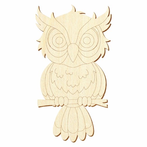 Holz eule deko basteln - -,