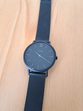 Neue Cluse Armbanduhr Minuit Mesh Schwarz