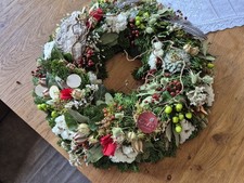 Kranz DEKO Rot Weiß grau