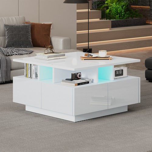 Couchtisch mit led teetisch - couchtisch,