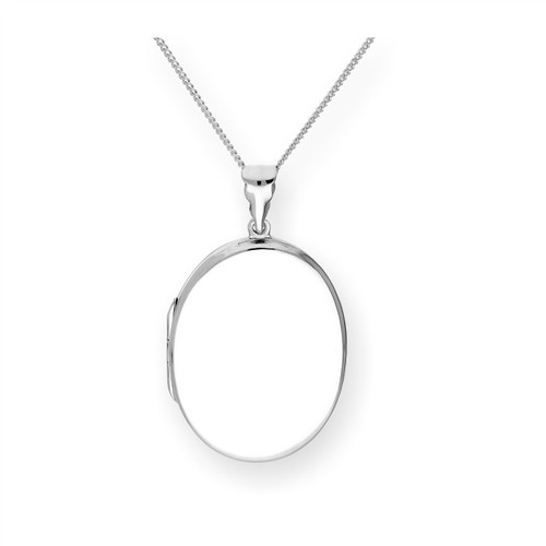 Groß sterlingsilber oval - groß,