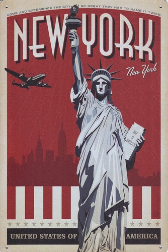 Schild new york blechschild - new,