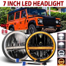 Paar 7 Zoll LED Scheinwerfer für Land Rover Defender 90/110 TD4 TD5 Jeep  T3 