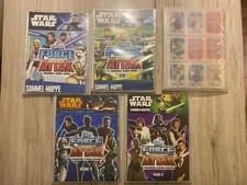 Star Wars Karten Force Attax Mappen Konvolut Clone War’s 1-4 + Movie 2 Komplett
