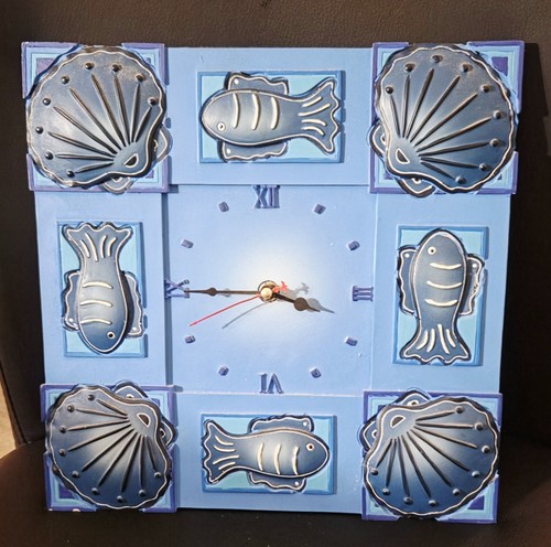 Quadratische maritime wanduhr - maritime,