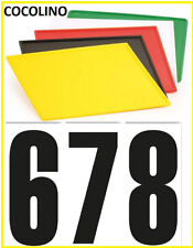 3 x Startnummer oder Nummerntafel Kart Quad Cross Supermoto Startnummern Nummer