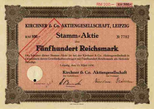 Kirchner ag 1930 - &, leipzig