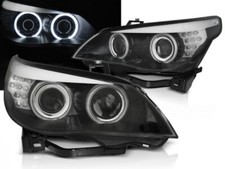 Scheinwerfer CCFL Angel Eyes für BMW 5er E60 E61 Bj. 03-07 Schwarz B-Ware*