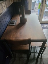 Rustikaler Esstisch & x1 Bank Flachpackung *Käufer arrangieren & Porto bezahlen*