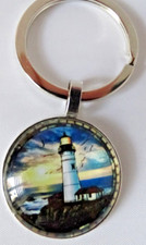 Leuchtturm Schlüsselanhänger hinter Acrylglas